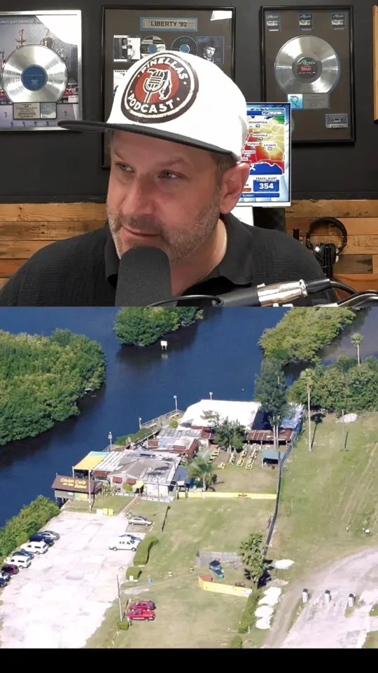 Cajun Cafe on the Bayou in Pinellas Park showing restaurant visit, location update, video by Pinellas Podcast on Facebook