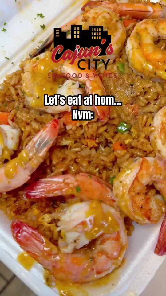Cajun's City Seafood and Wings Atlanta in Mableton showing happy hour deal, seafood, wings, video by cajunscityatl on TikTok