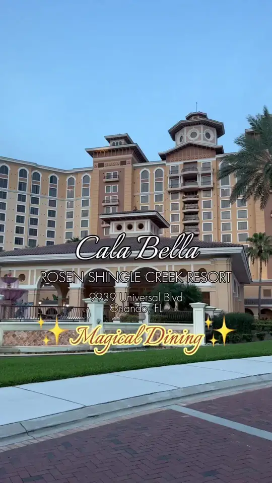 Cala Bella in Orlando showing dining, hotel atmosphere, visit, video by rosenhotels on TikTok