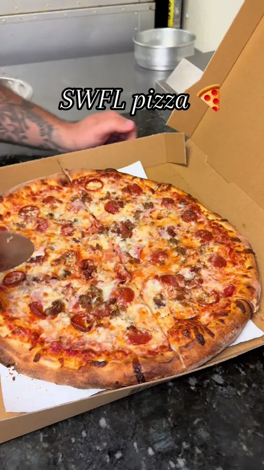 Calabria Pizza & Gyros in Bonita Springs showing pizza, visit, video by 239calabriapizza on TikTok