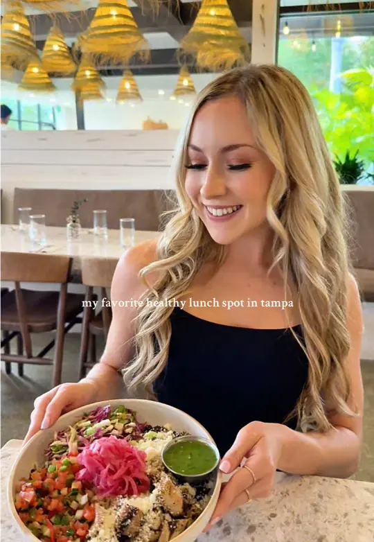  in Florida showing healthy dishes, food review, video by cristina.brownn on TikTok
