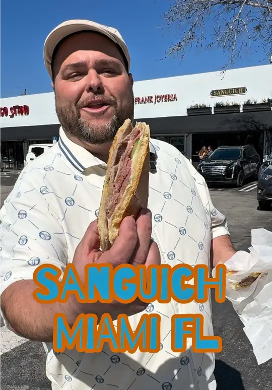 Calle Ocho Sports Bar And Grill in Miami showing food, cubano sandwich, video by godfatherofmeat on TikTok