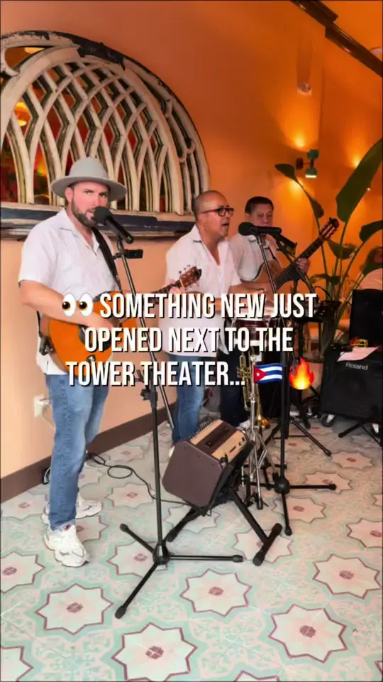 Calle Ocho Sports Bar And Grill in Miami showing cuban food, great music, good vibes, video by soloencalle8 on TikTok