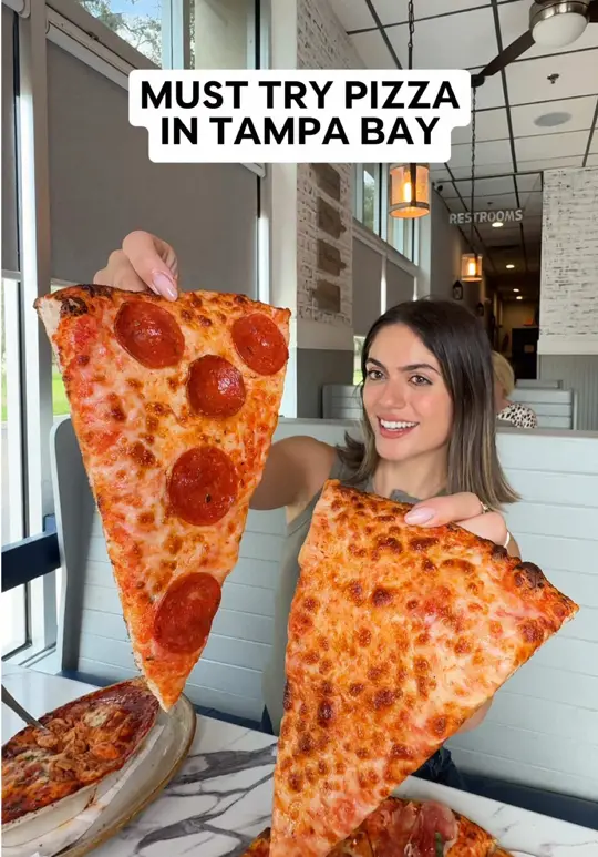 Calusa Pizza & Craft in Lutz showing pizza, review, video by foodbytiana on TikTok