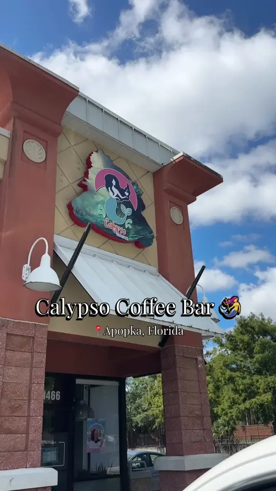 Calypso Coffee Bar in Apopka showing coffee, fall specials, latte, cold foam, review, visit, video by week.end.cook on TikTok