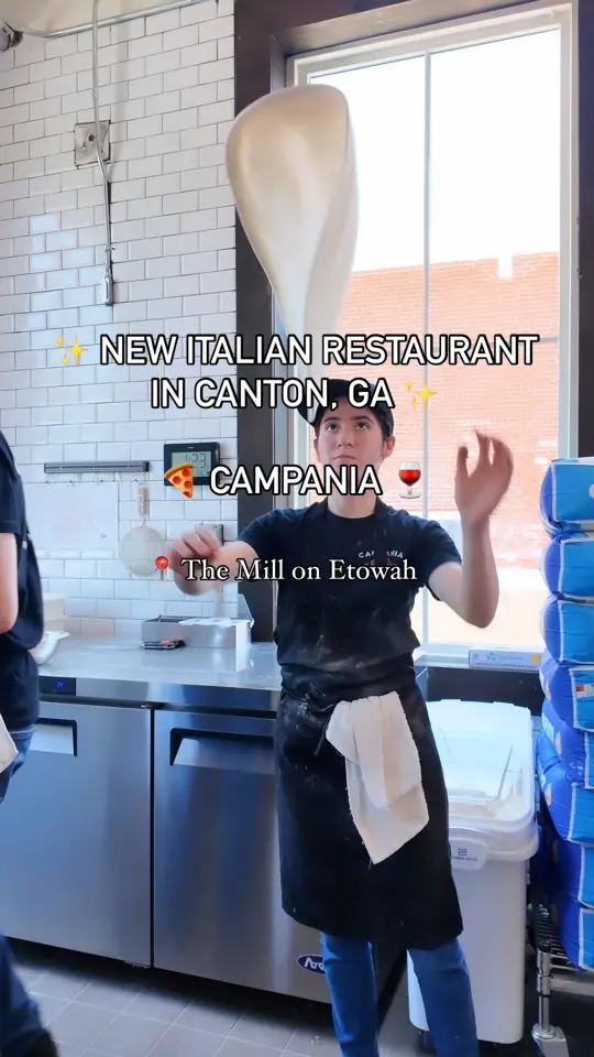 Campania Alpharetta in Alpharetta showing new restaurant, italian food, neapolitan pizza, wood-fired oven, video by Explore Canton GA on Facebook