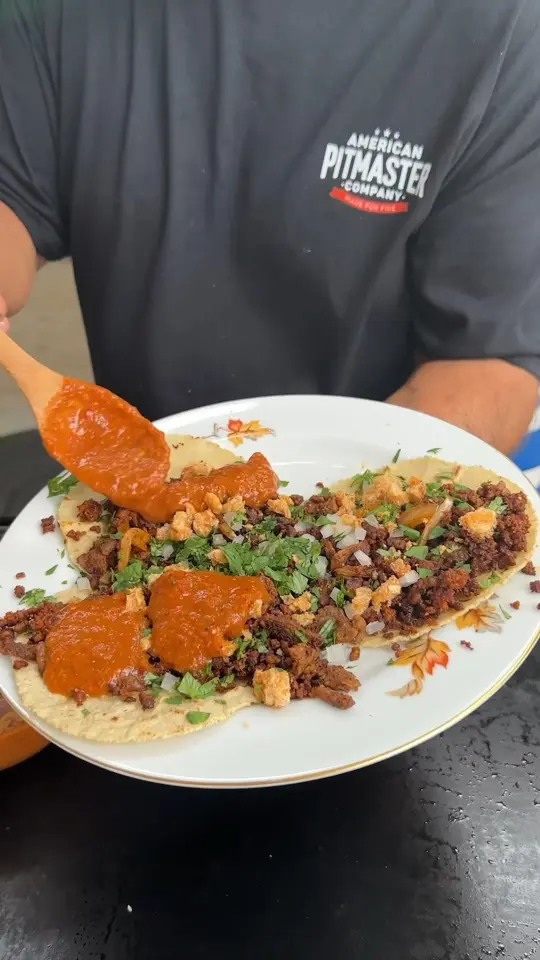 Campechanos Mexican Food Truck in Cartersville showing food, tacos campechanos, video by ArnieTex on YouTube
