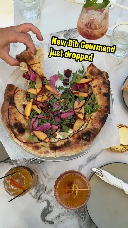 Canary Club in Bonita Springs showing food review, wood-fired pizzas, pepperoni pizza, roasted cauliflower, kefta, bacon fat washed bourbon, video by just.take.a.dip on TikTok