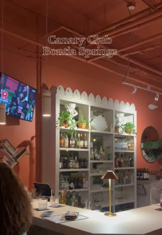Canary Club in Bonita Springs showing review, visit, cocktail, pizza, video by fitness.cookie on TikTok