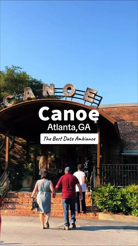Canoe in Atlanta showing review, visit, ambiance, smoked salmon appetizer, cod entree, caramel popcorn ice cream, video by contentbyerin on TikTok