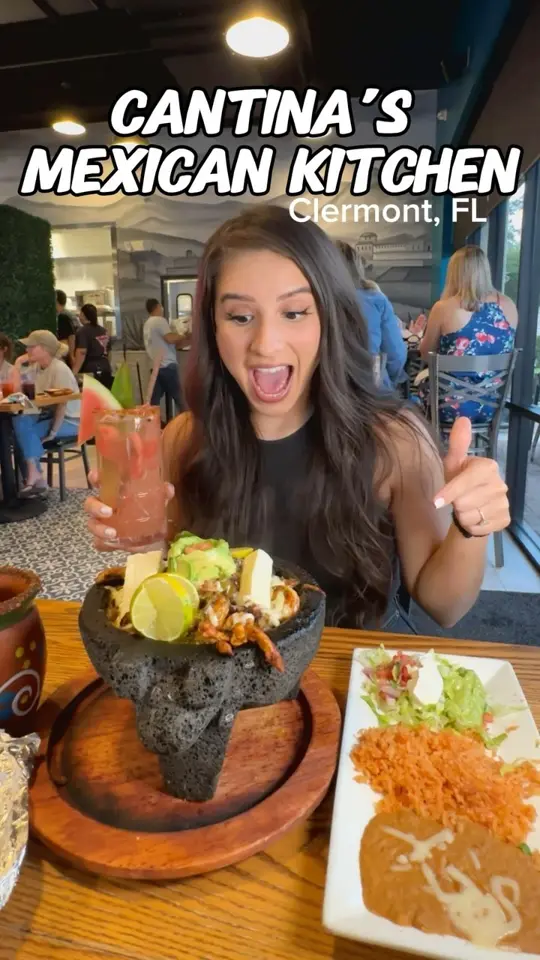 Cantina's Mexican Kitchen in Clermont showing review, visit, atmosphere, food, drinks, video by OnlyinClermont on Facebook