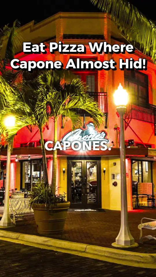  in Florida showing restaurant visit, historical dining experience, family friendly activity, pizza, video by topagentflorida on TikTok