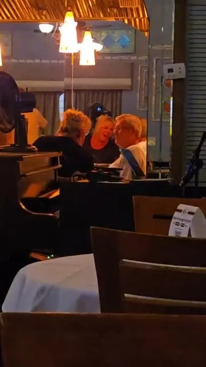 Carino's Northern Italian Cuisine in St. Pete Beach showing live music, jack cain at the piano, video by Carino's Northen Italian Cuisine on Facebook