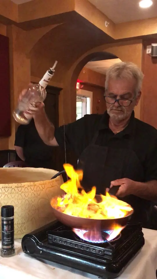 Carmelo's Italian Ristorante in Punta Gorda showing food, cavatelli bada bing, video by Punta Gorda/Englewood Beach on Facebook