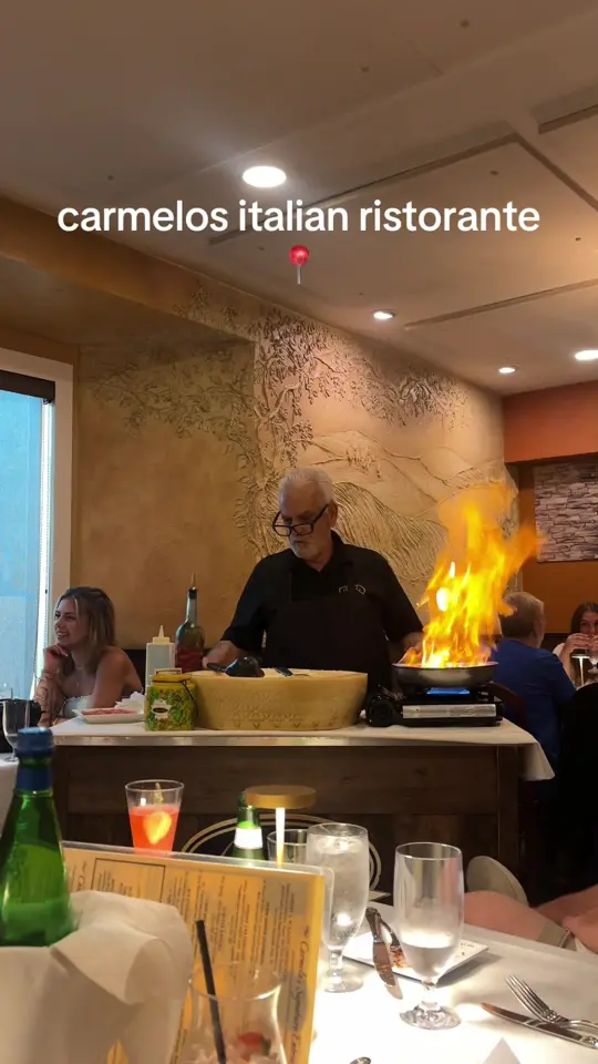 Carmelo's Italian Ristorante in Punta Gorda showing visit, atmosphere, video by carmelositalian on TikTok
