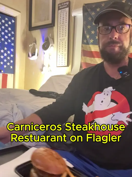 Carnicero Steakhouse Flagler in Miami showing food, steak, large portions, video by nathansworld305 on TikTok