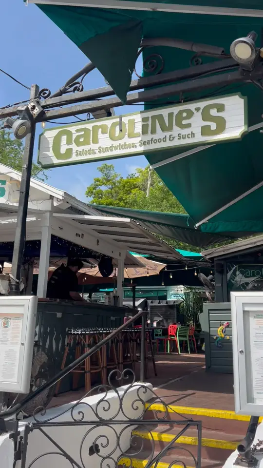 Caroline's Cafe in Key West showing lunch, island vibes, video by Jason Lee on YouTube