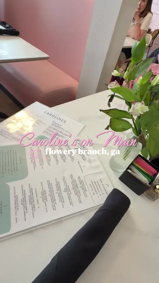 Caroline's on Main in Flowery Branch showing review, house made beignets, chicken & waffle, video by val4hunnid on TikTok