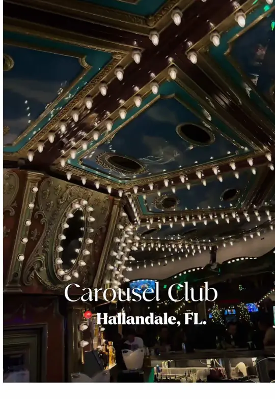 Carousel Club in Hallandale Beach showing visit, atmosphere, video by deandraadrina on TikTok