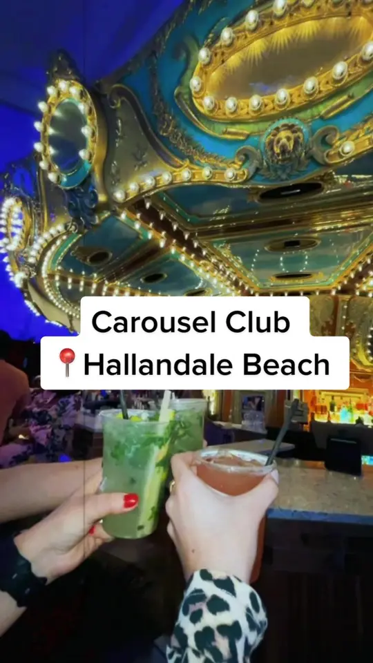 Carousel Club in Hallandale Beach showing cocktail, drink, video by drinkwithange on TikTok