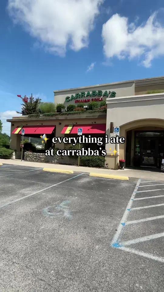 Carrabba's Italian Grill in Jacksonville showing food review, garlic lemon herb linguine, video by curlygirlgrubs on TikTok