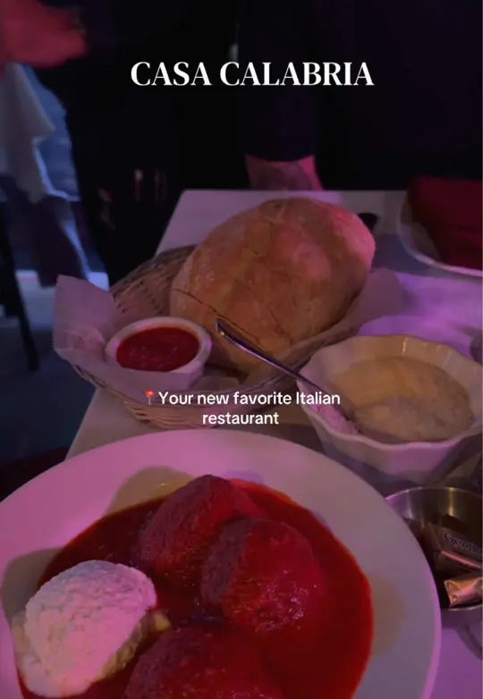Casa Calabria in Fort Lauderdale showing italian food, restaurant visit, video by casacalabriafl on TikTok
