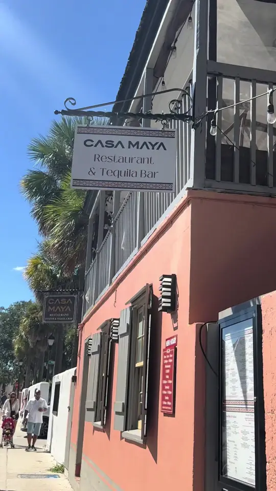 Casa Maya in St. Augustine showing review, atmosphere, bar, garden, video by 411staug on TikTok