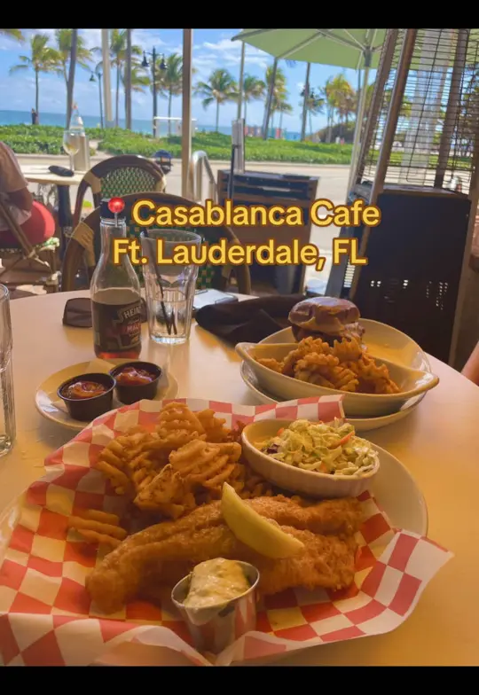 Casablanca in Fort Lauderdale showing review, visit, fish and chips, video by era.rb on TikTok