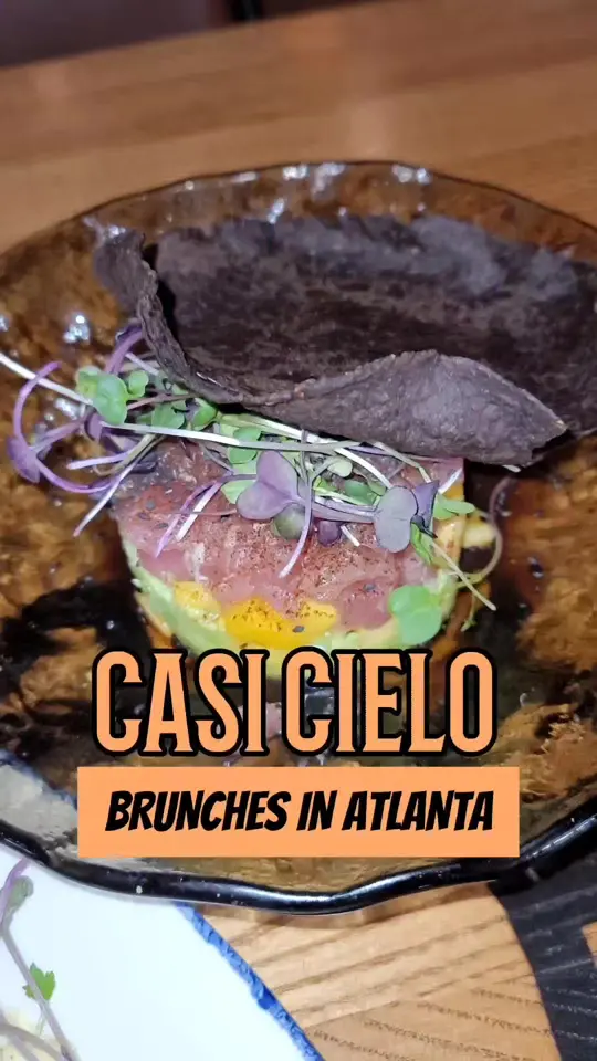 Casi Cielo in Atlanta showing review, french toast, bread pudding, mimosas, grilled octopus, old fashioned cocktail, video by imhashtaghungry on TikTok