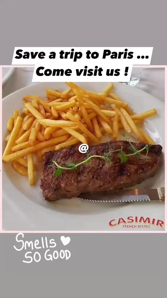 Casimir French Bistro in Boca Raton showing restaurant, 3 courses menu, video by Casimir French Bistro on Facebook