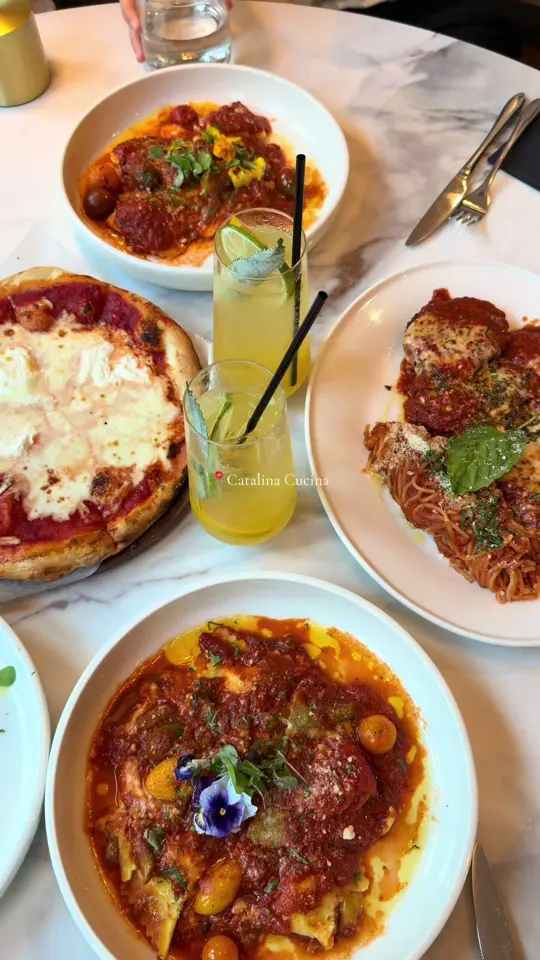 Catalina Cucina in Woodstock showing italian restaurant, visit, video by atltrioeats on TikTok