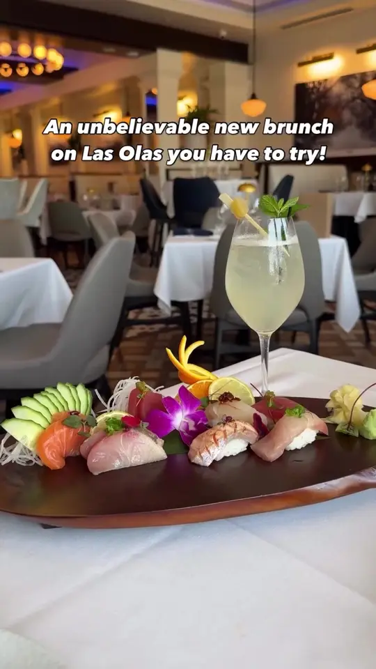Catch & Cut in Fort Lauderdale showing restaurant visit, seafood, steak, sunday brunch, video by fortlauderdaledowntown on TikTok
