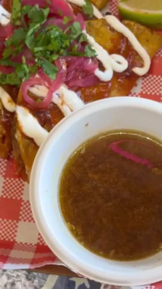 Catrinas Mexican Fusion in Orlando showing food, birria tacos, video by lascatrinasmexicanfood on TikTok
