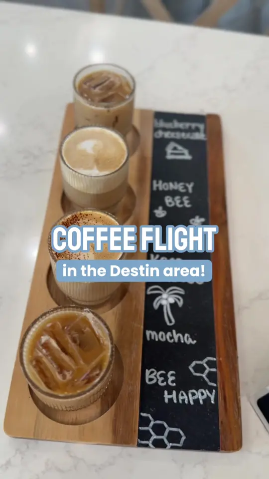  in Florida showing review, visit, specialty coffees, pixie stick energy drink, waffle pops, video by midwestpassport on TikTok