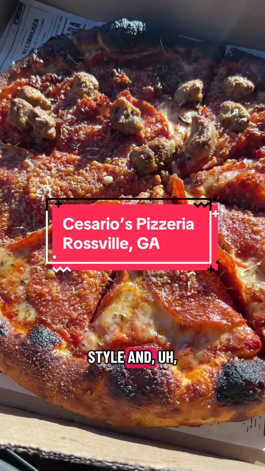 Cesario's Pizzeria Rossville in Rossville showing pizza, restaurant visit, video by dadbodcooking on TikTok