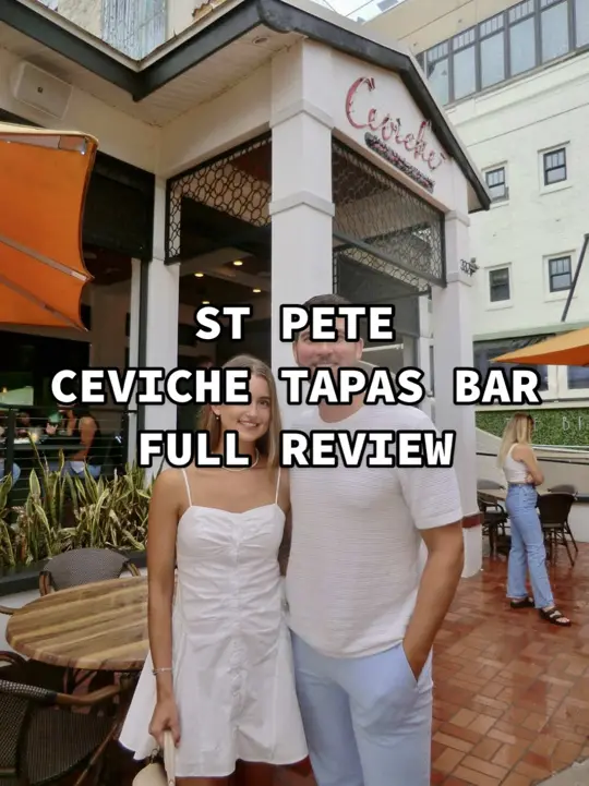 Ceviche Tapas Bar in St. Petersburg showing review, ceviche, video by shelbyinstpete on TikTok