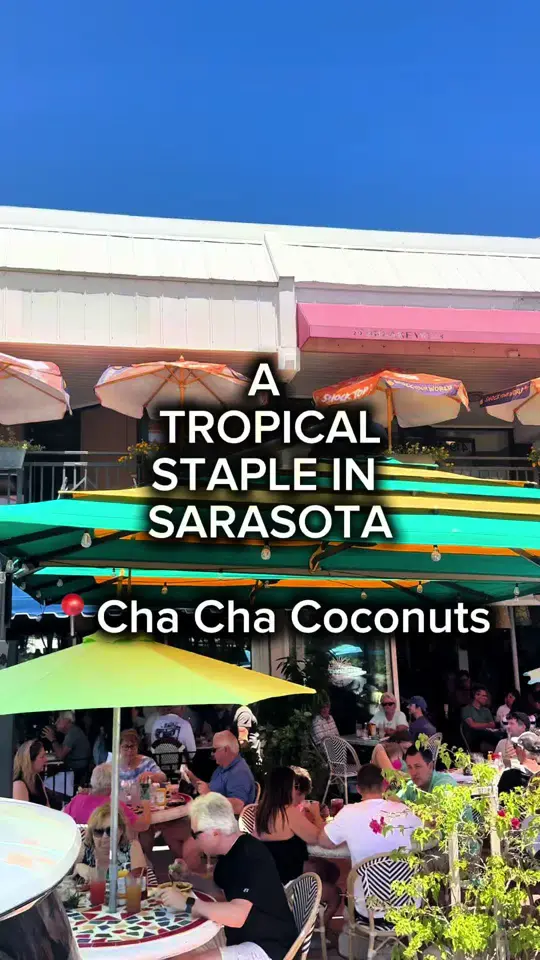 Cha Cha Coconuts - Sarasota in Sarasota showing food, soca coconut shrimp, lobster roll, grouper sandwich, video by eatlocalflorida on TikTok