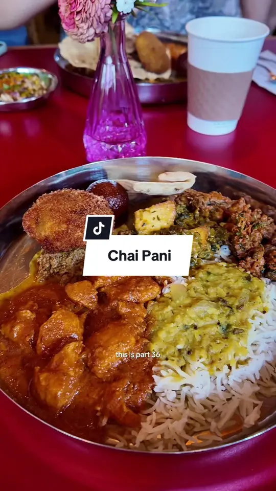 Chai Pani Decatur in Decatur showing review, visit, weekday lunch buffet, indian food, video by grace.jjang on TikTok