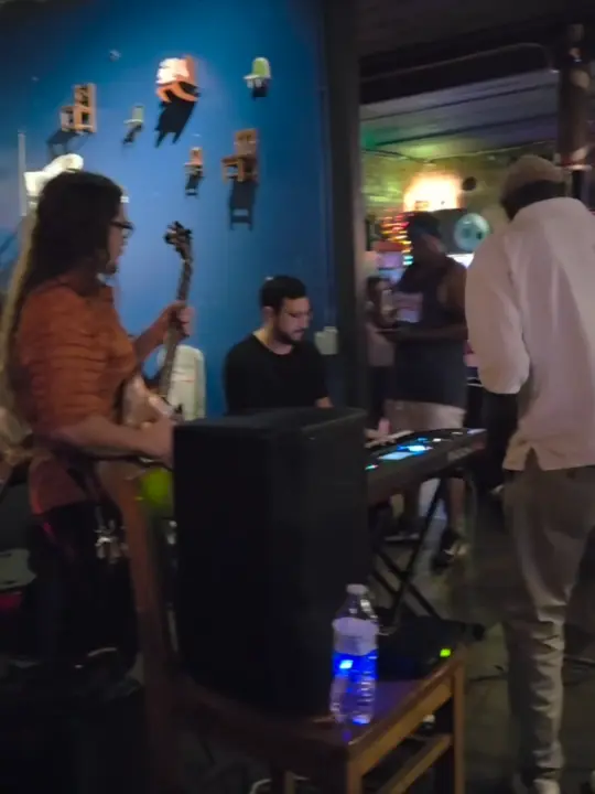 Chairs Upstairs Bar and Restaurant in East Point showing live music, sunday jam session, food, drinks, video by atlantajamsession on TikTok