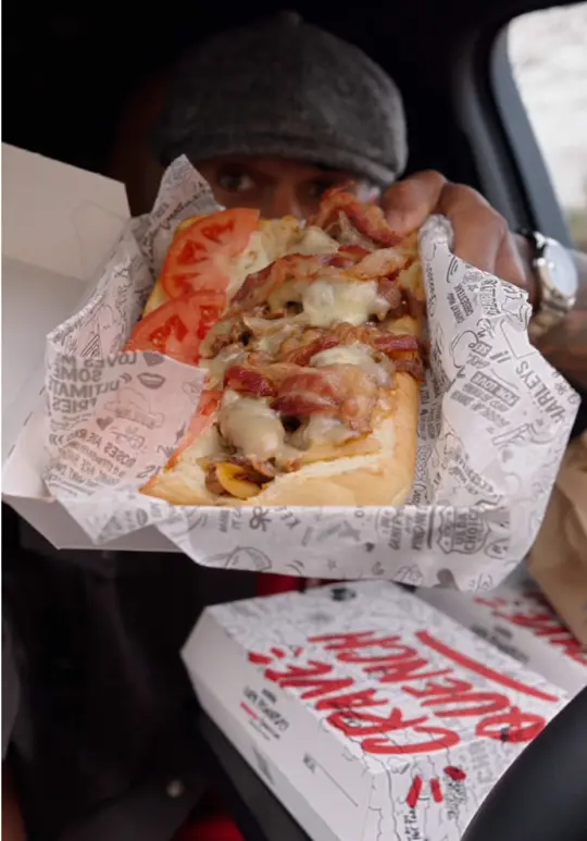 Charleys Cheesesteaks in Palm Springs showing food review, charleys cheesesteaks, video by kingschratz on TikTok