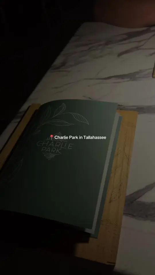 Charlie Park in Tallahassee showing review, best dinner spot, video by jjackieperezz on TikTok