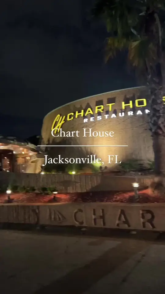 Chart House in Jacksonville showing review, coconut crunchy shrimp appetizer, mac nut mahi, peach-bourbon glazed scallops + shrimp, sticky rice, table side mojito flight, video by queenetonde on TikTok