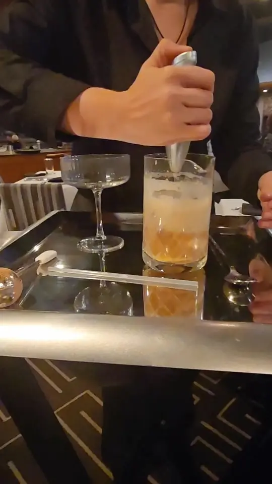  in Florida showing drink, espresso martini, dessert, soufflé, video by laurielivinlife on TikTok