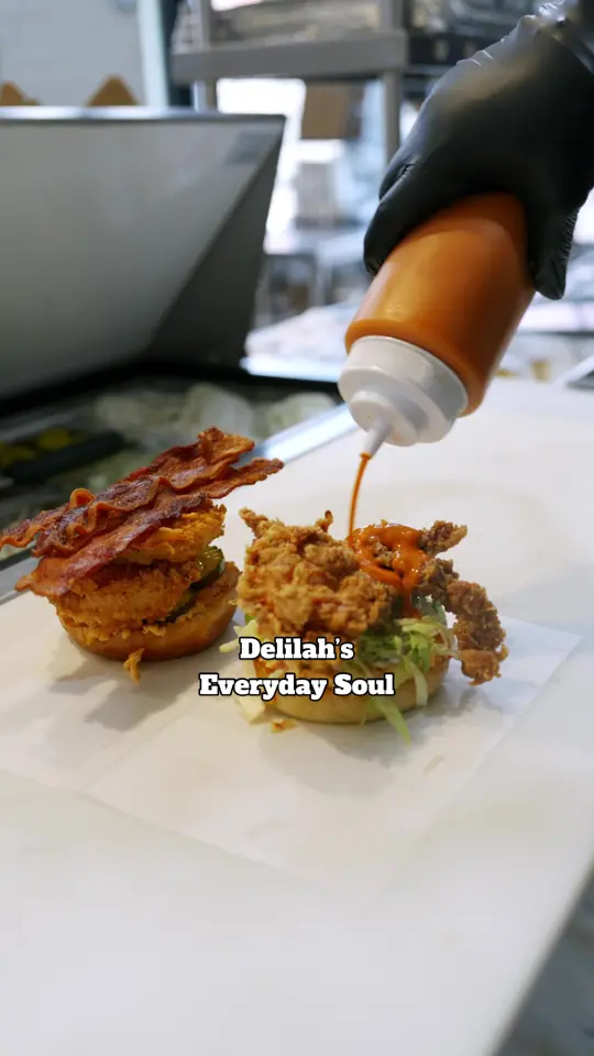 Chattahoochee Food Works in Atlanta showing food, southern belle sandwich, video by chattahoocheefoodworks on TikTok