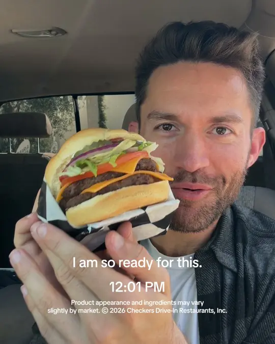 Checkers in Daytona Beach showing food, big buford, video by Checkers and Rally's on Facebook