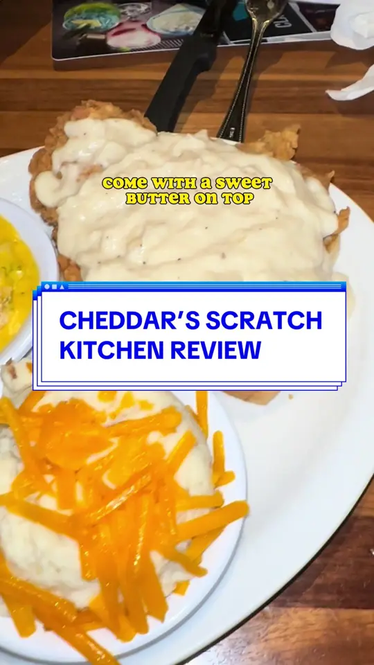 Cheddar's Scratch Kitchen in McDonough showing food, review, video by hungry4munchies on TikTok