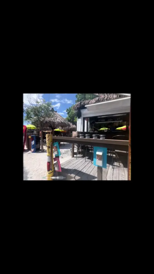 Cheeky Tiki in Naples showing review, pulled pork sandwich, fries, hush puppy appetizer, video by cherylsellsnaples on TikTok