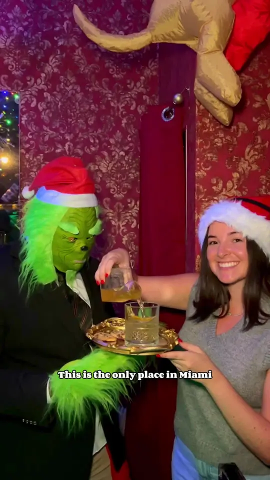 Chela's Miami in Miami Lakes showing drinks, the grinch cocktail, video by treatyoselfeverywhere on TikTok