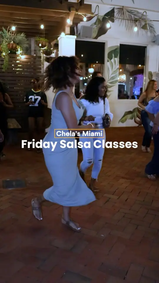 Chela's Miami in Miami Lakes showing salsa class, live dj, drinks, video by Visit Miami on Facebook