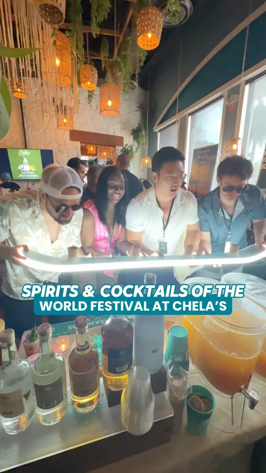 Chelas Beer Garden in Miami Lakes showing spirits, cocktails, video by Zackaryeats on YouTube